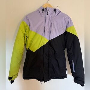 Armada Down Ski Jacket with powder skirt- Black, Green, Lavender